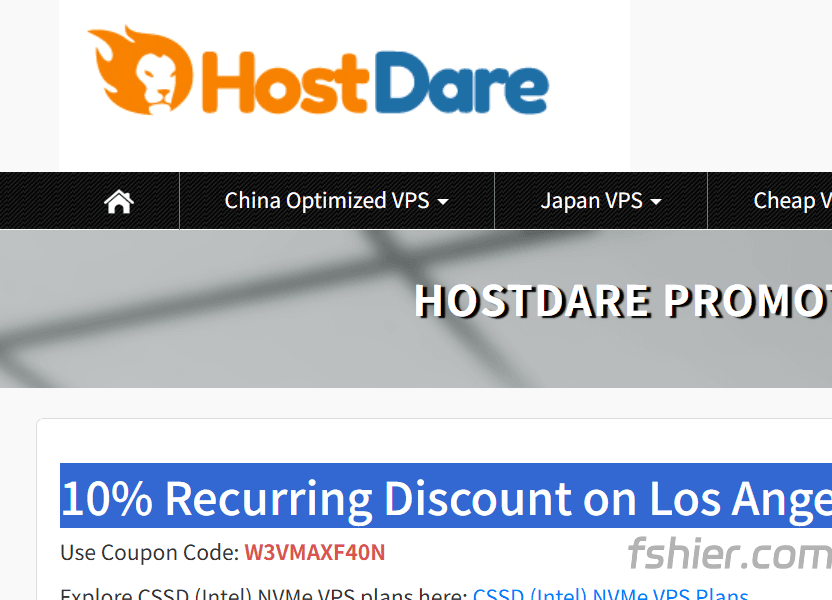 HostDare，VPS限时优惠，$19.49/年起，美国/日本/保价利亚机房可选，送双倍内存+流量