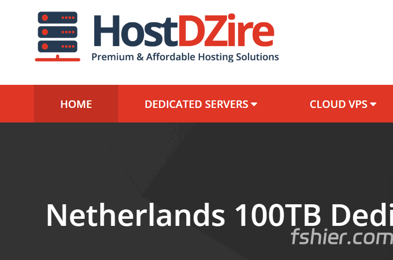 HostDZire：荷兰独服，€120/年，E3-1245v5/16GB内存/960GB SSD/1Gbps@100TB流量