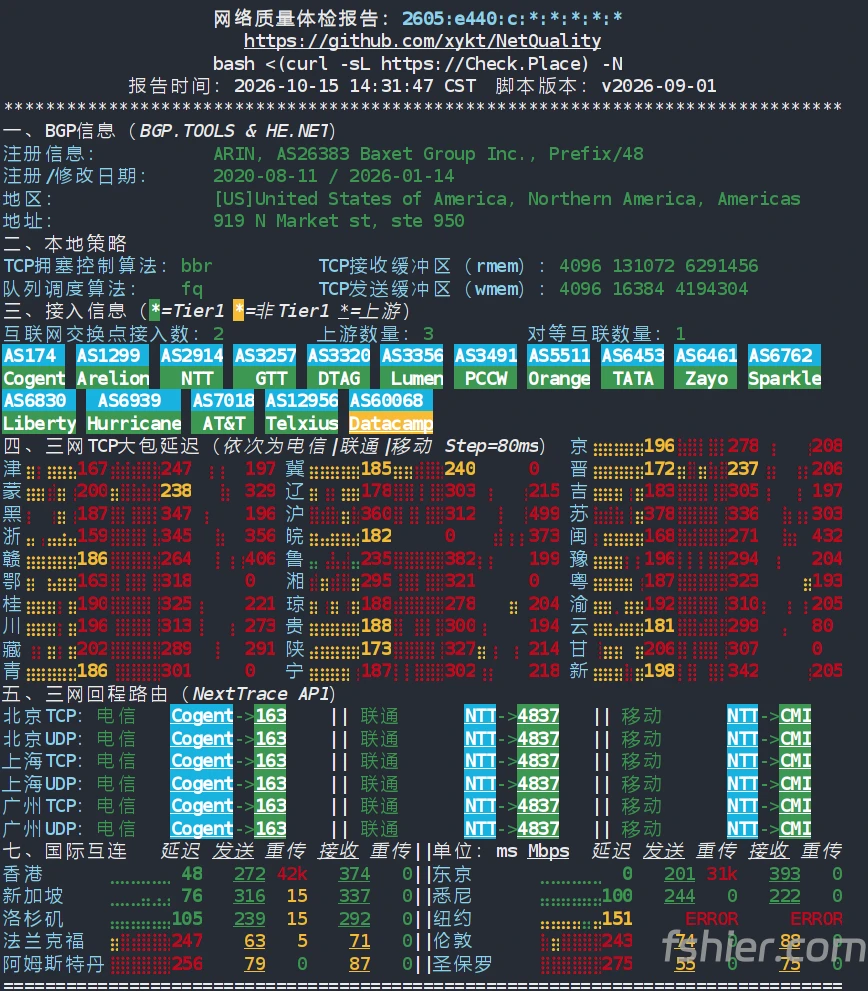 digitalcloud 日本东京VPS 网络质量测试